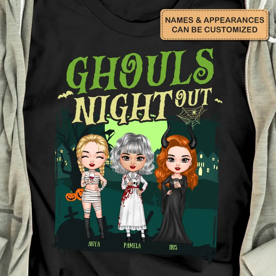 Ghouls Night Out - Personalized Custom T-shirt - Halloween Gift For Friend, Bestie