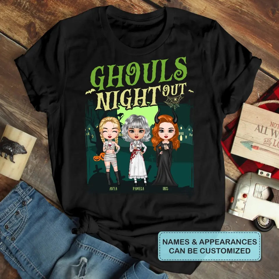 Ghouls Night Out - Personalized Custom T-shirt - Halloween Gift For Friend, Bestie