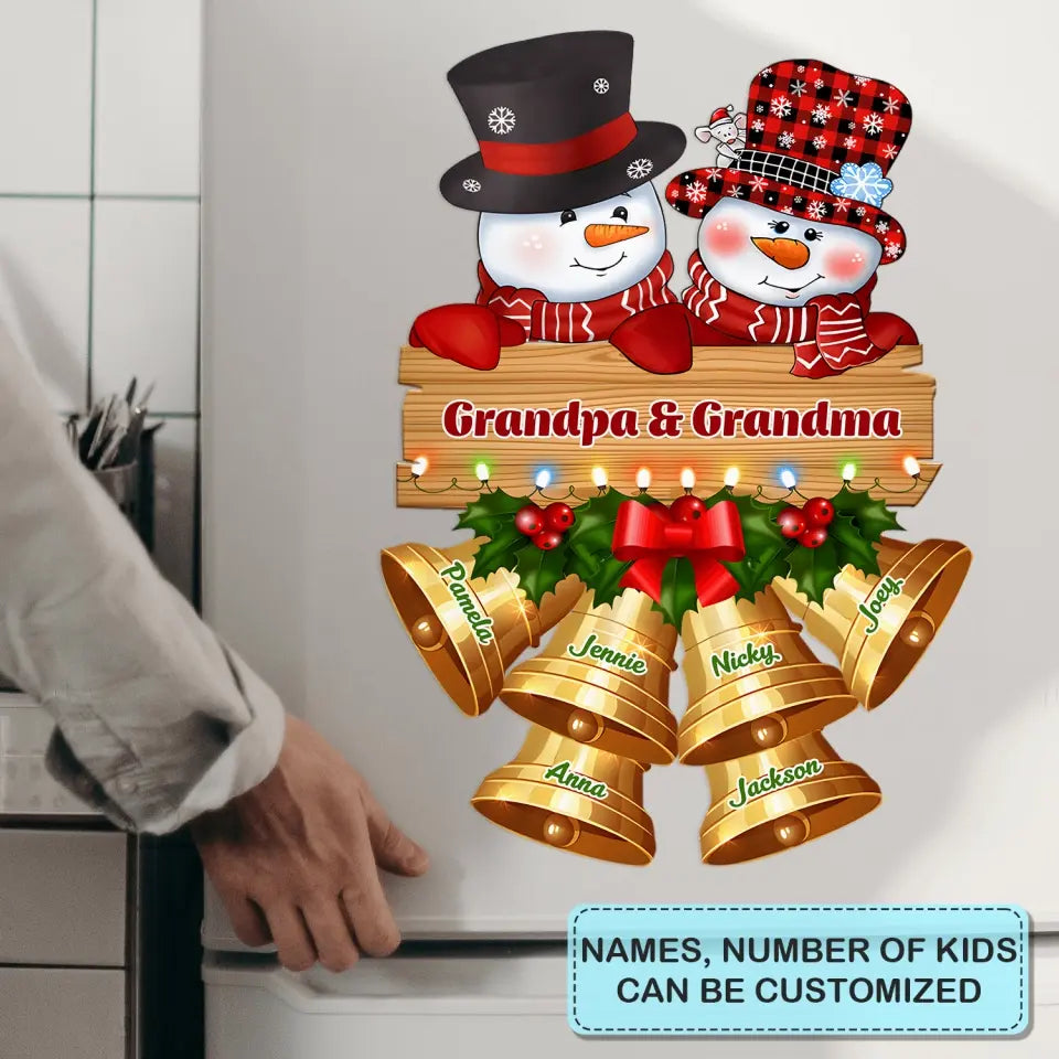Christmas Bells - Personalized Custom Decal - Christmas, Winter Gift For Grandma, Mom, Grandpa, Dad, Family Members