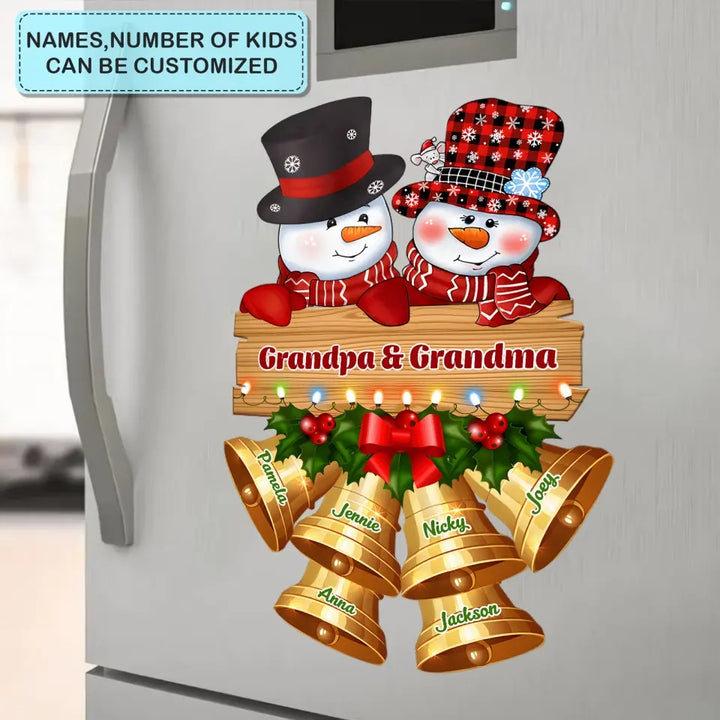 Christmas Bells - Personalized Custom Decal - Christmas, Winter Gift For Grandma, Mom, Grandpa, Dad, Family Members