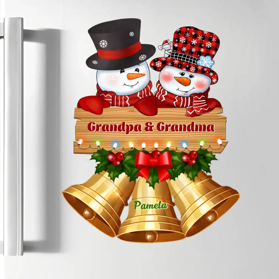 Christmas Bells - Personalized Custom Decal - Christmas, Winter Gift For Grandma, Mom, Grandpa, Dad, Family Members