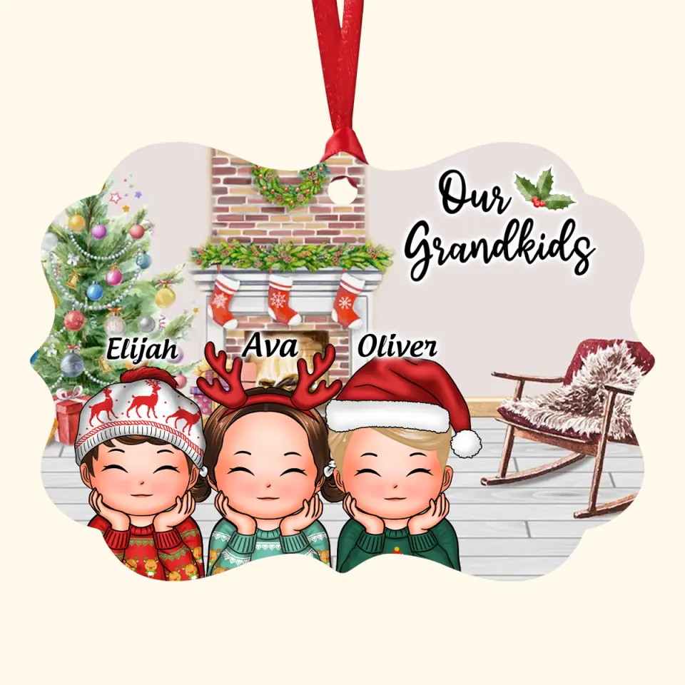 Our Grandkids - Personalized Custom Aluminium Ornament - Christmas Gift For Family Members