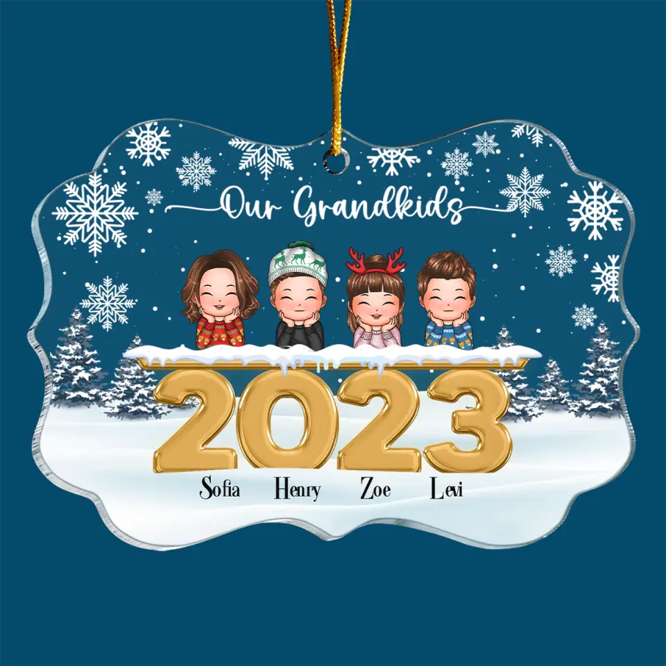 Our Grandkids - Personalized Custom Mica Ornament - Christmas Gift For Family Members