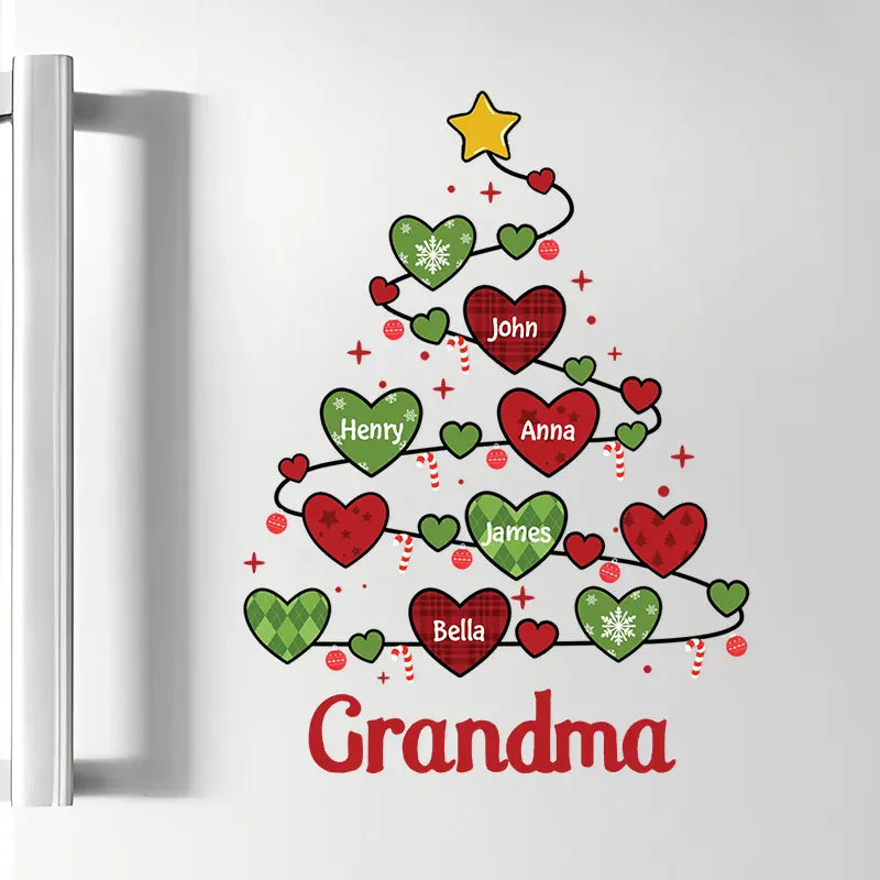 Grandma's Christmas Tree - Personalized Custom Decal - Christmas Gift For Grandma, Mom