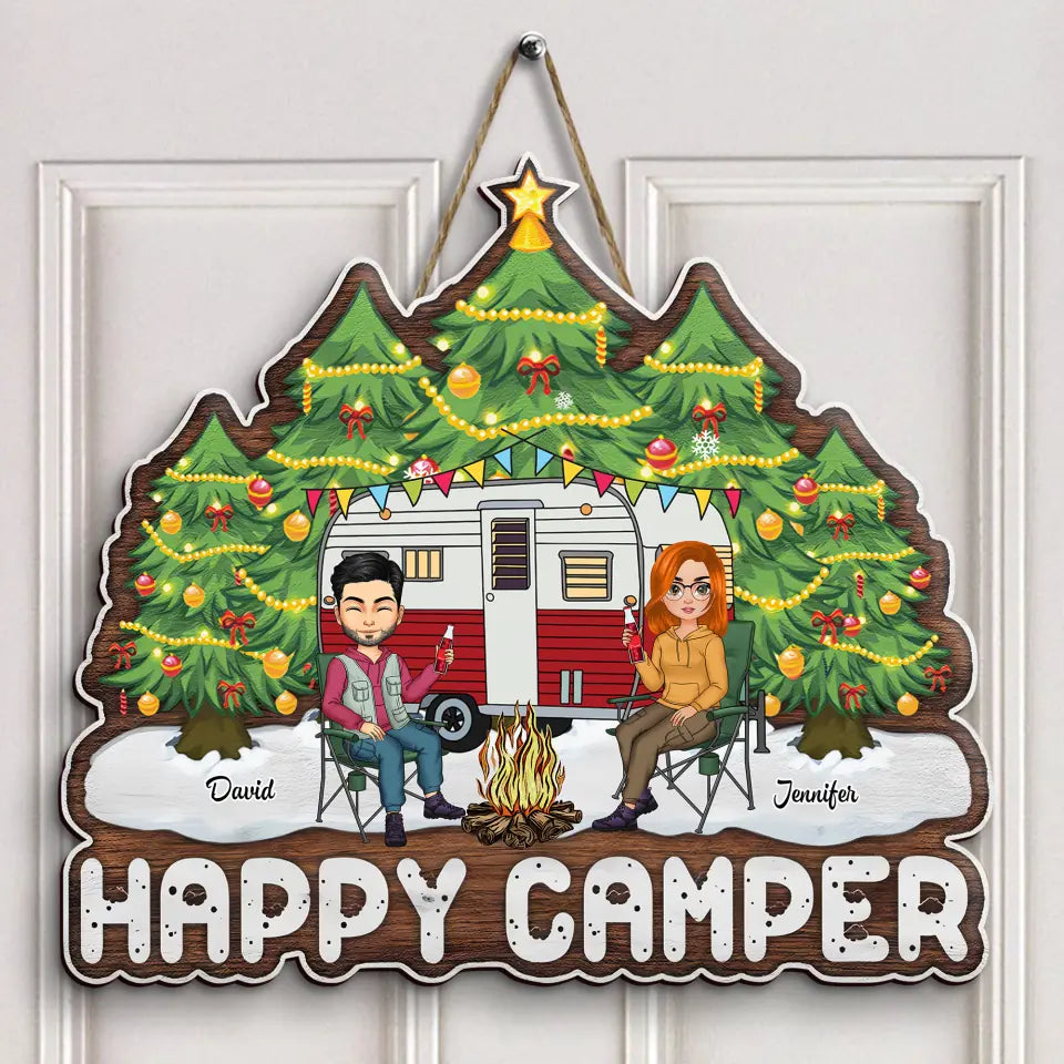 Buy: Happy Campers Personalized Doormat Art Camping