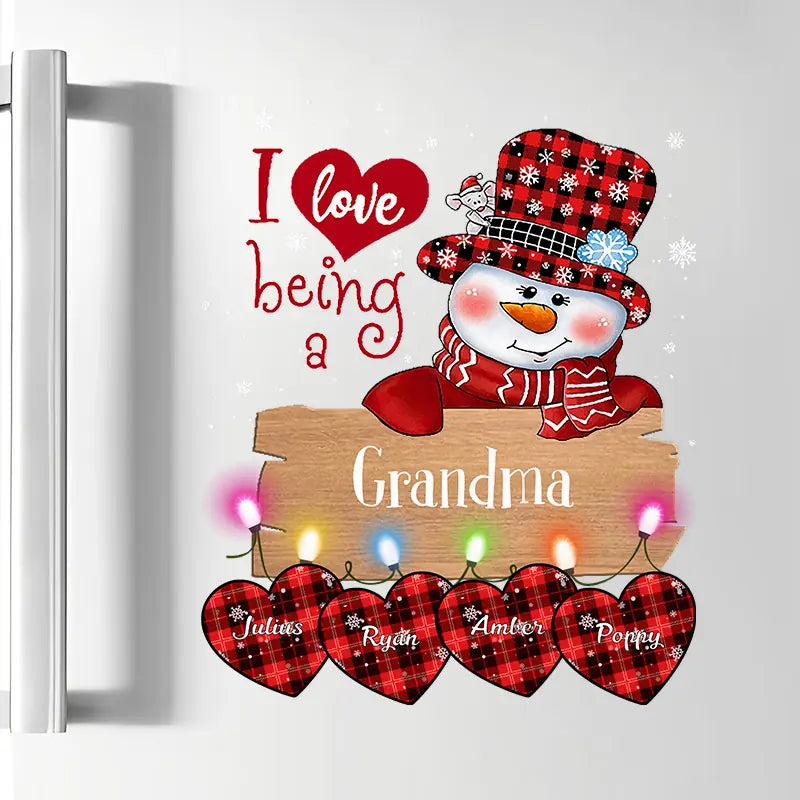 I Love Being A Grandma - Personalized Custom Decal - Christmas Gift For Grandma, Mom, Family Members