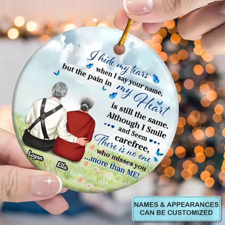 I Would Walk Right Up To Heaven - Personalized Custom Ceramic Ornament - Memorial, Christmas Gift For Couple, Mom, Dad, Family Members