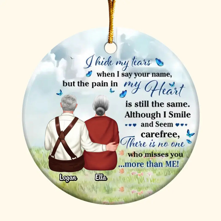 I Would Walk Right Up To Heaven - Personalized Custom Ceramic Ornament - Memorial, Christmas Gift For Couple, Mom, Dad, Family Members