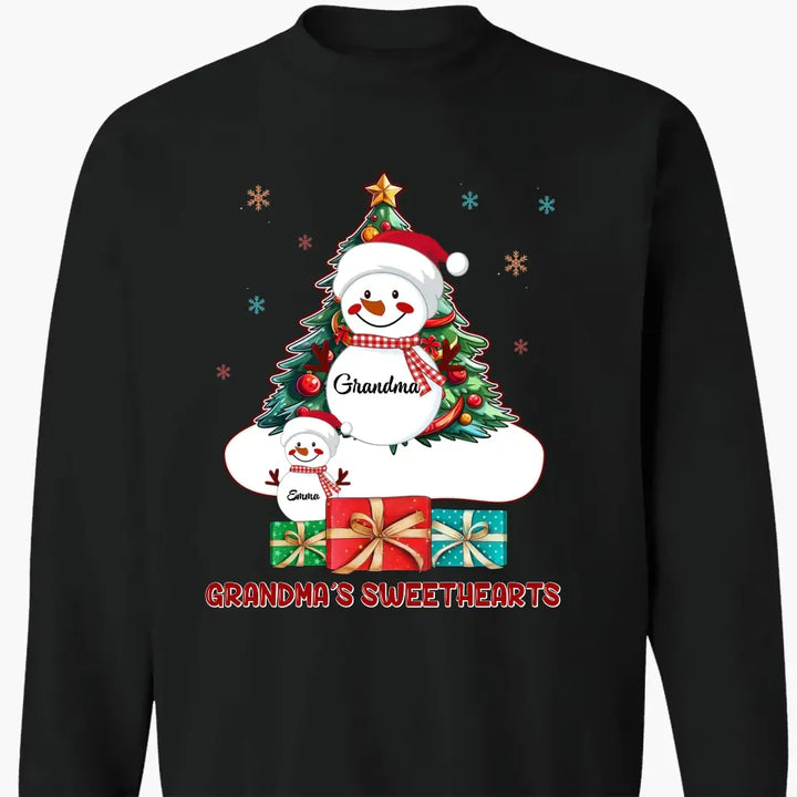 There Is No Greater Gift Than Grandkids Snowman - Personalized Custom T-shirt - Christmas Gift For Grandma