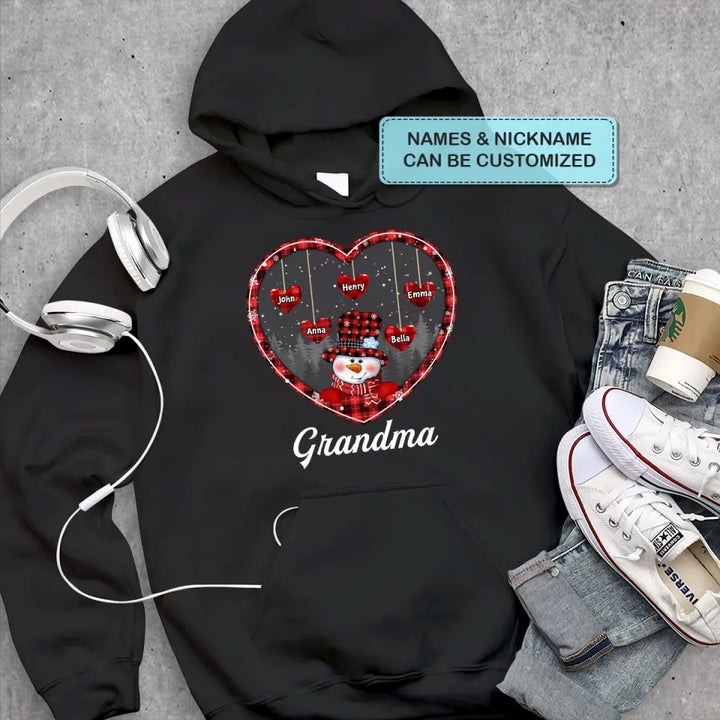 Nana's Little Heart - Personalized Custom Sweatshirt - Christmas Gift For Grandma, Mom, Family Members