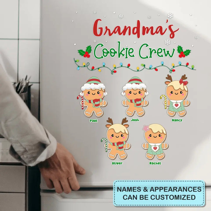 Grandma's Cookie Crew - Personalized Custom Decal - Christmas Gift For Grandma, Family Members