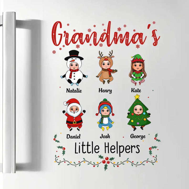 Grandma's Little Helpers - Personalized Custom Decal - Christmas Gift For Grandma, Family Members