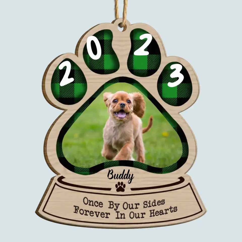 Forever In Your Hearts - Personalized Custom Wood Ornament - Christmas, Memorial Gift For Pet Mom, Pet Dad, Pet Lover, Pet Owner