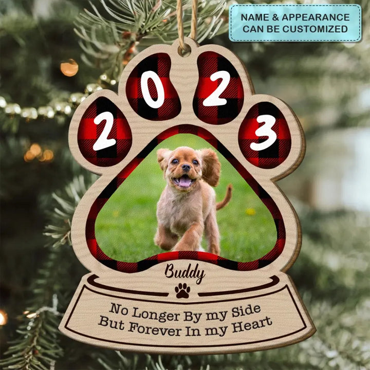 Forever In Your Hearts - Personalized Custom Wood Ornament - Christmas, Memorial Gift For Pet Mom, Pet Dad, Pet Lover, Pet Owner