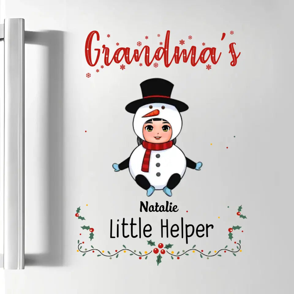 Grandma's Little Helpers - Personalized Custom Decal - Christmas Gift For Grandma, Family Members