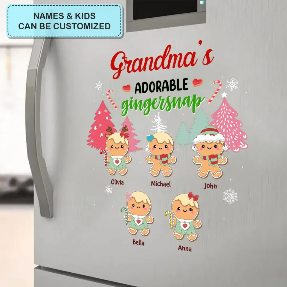 Grandma's Cookies Crew - Personalized Custom Decal - Christmas Gift For Grandma, Mom, Family Members