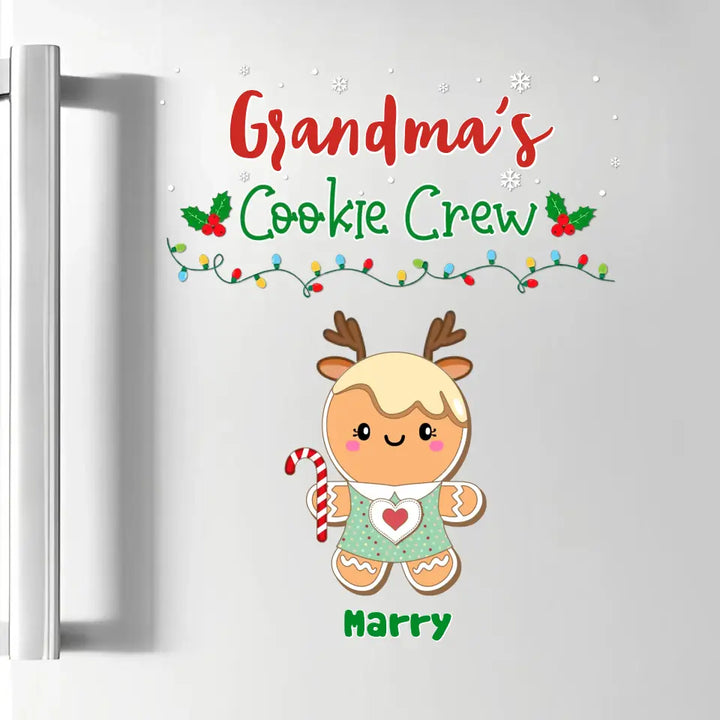 Grandma's Cookie Crew - Personalized Custom Decal - Christmas Gift For Grandma, Family Members