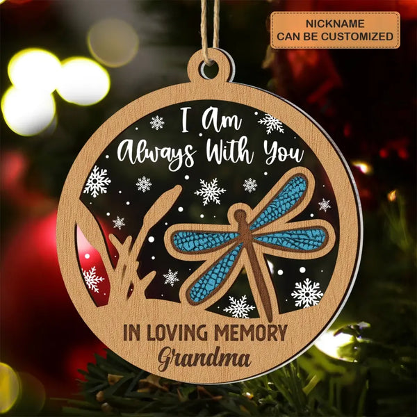 In Loving Memory Dragonfly - Personalized Custom 2-Layer Mix Ornament ...