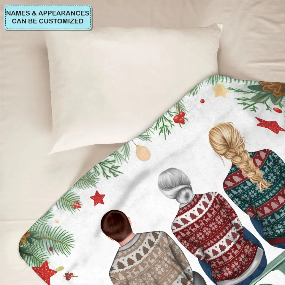 Mom We Love You - Personalized Custom Blanket - Christmas Gift For Mom