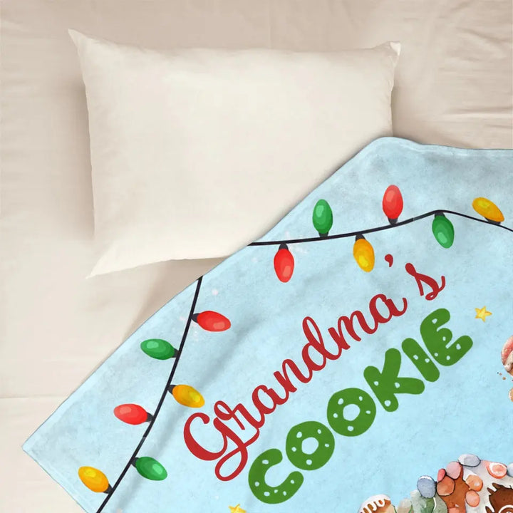 Grandma's Cookie Tasting Crew - Personalized Custom Blanket - Christmas Gift For Family Members