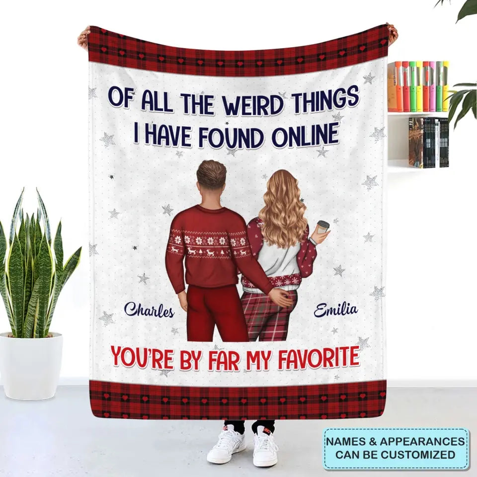 You're By Far My Favorite - Personalized Custom Blanket - Christmas Gift For Couple, Husband, Wife