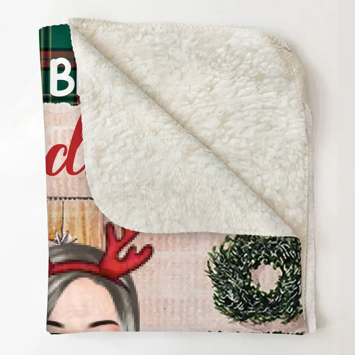 Blessed To Be Called Grandma - Personalized Custom Blanket - Christmas Gift For Grandma, Mom, Family Members