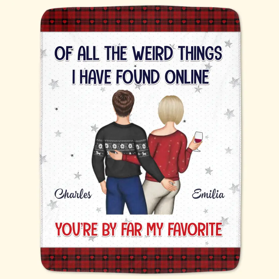 You're By Far My Favorite - Personalized Custom Blanket - Christmas Gift For Couple, Husband, Wife