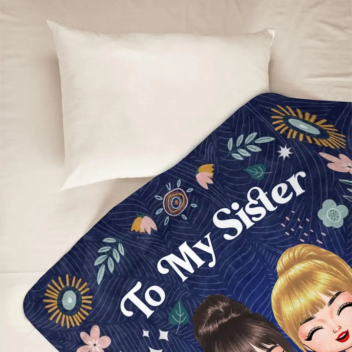 Think Of This Blanket As A Hug From Me To You - Personalized Custom Blanket - Christmas Gift For Sisters, Family Members