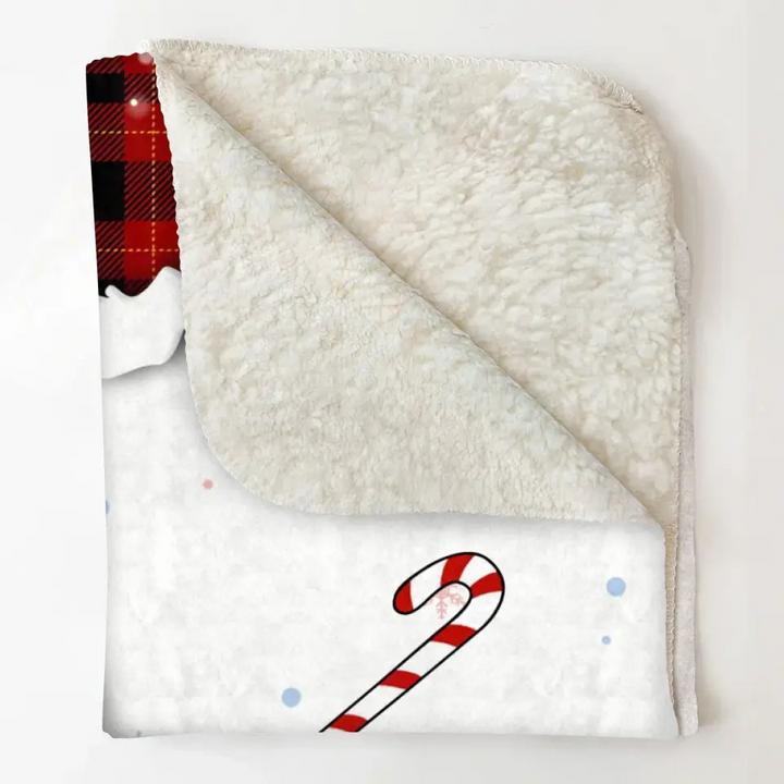 Grandma Snowman Christmas - Personalized Custom Blanket - Christmas Gift For Grandma, Mom, Family Members