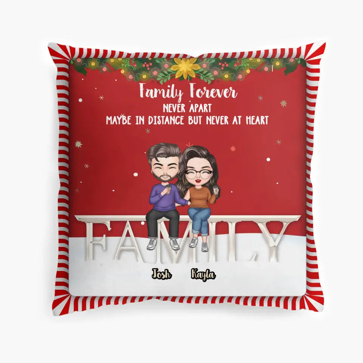 Family Never Apart - Personalized Custom Pillow - Christmas Gift For Couple, Wife, Husband