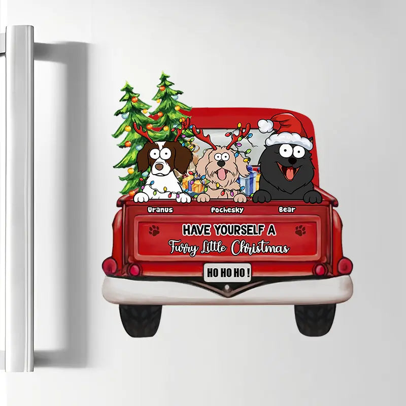 Have Yourself A Furry Little Christmas - Personalized Custom Decal - Christmas Gift For Cat Mom, Cat Dad, Dog Mom, Dog Dad, Pet Lover, Pet Owner