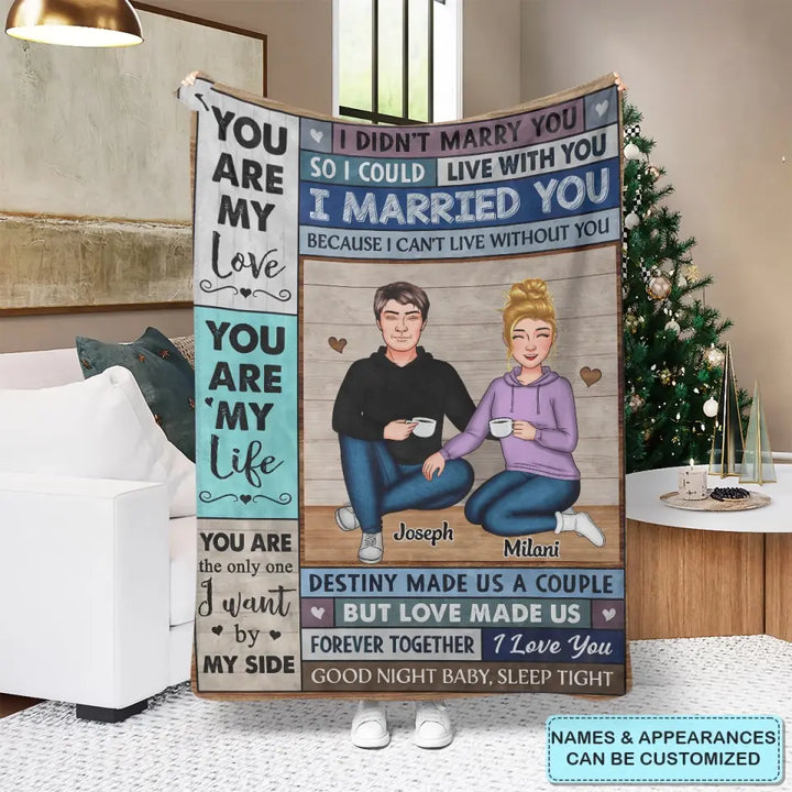 You Are My Love You Are My Life - Personalized Custom Blanket - Valentine's Day Gift For Couple, Wife, Husband
