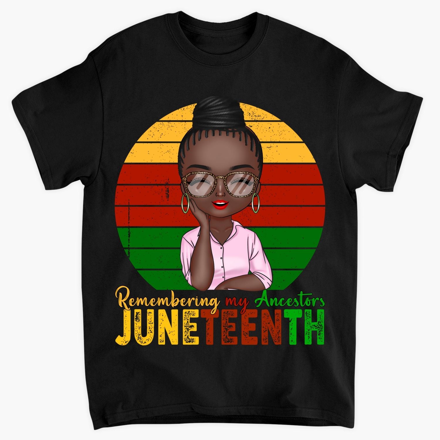 Personalized T-shirt - Gift For Black Woman - Remembering My Ancestors Juneteenth