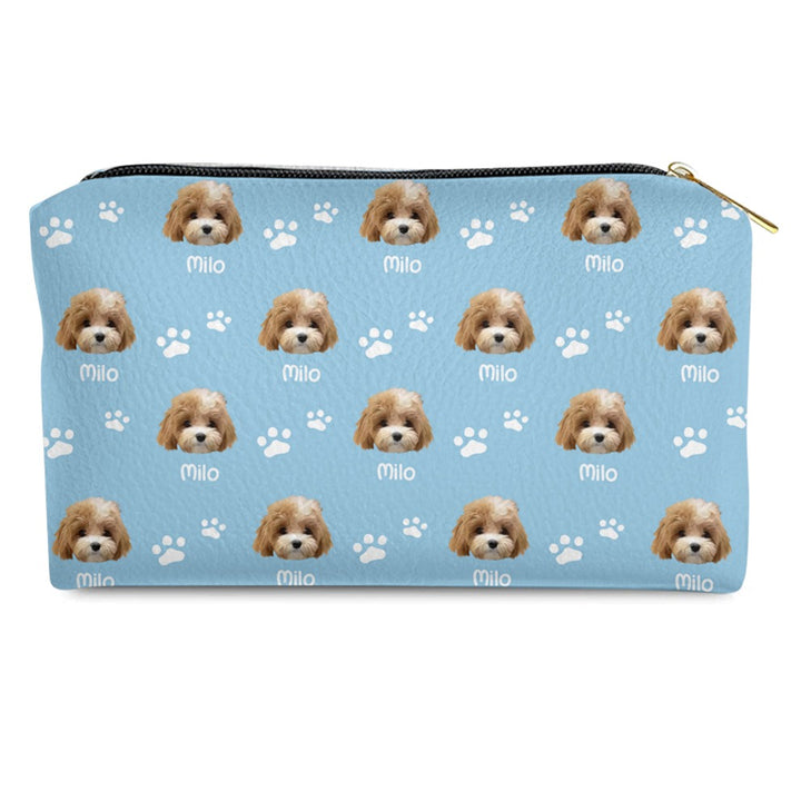 Your Lovely Pet - Personalized Custom Leather Makeup Bag - Gift For Pet Lover, Pet Owner