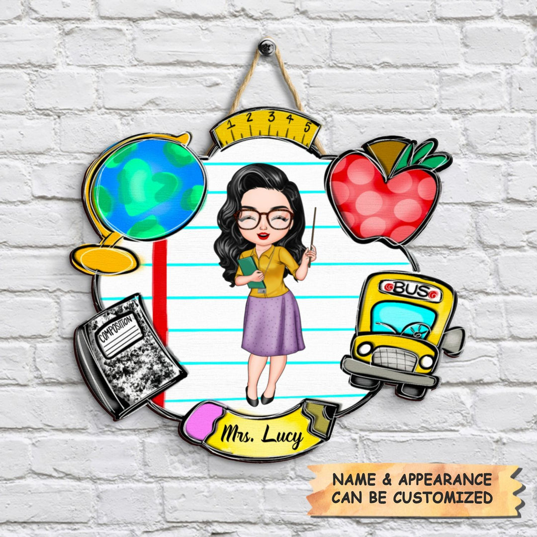 Personalized Door Sign - Gift For School Bus Driver - School Bus Driver Life