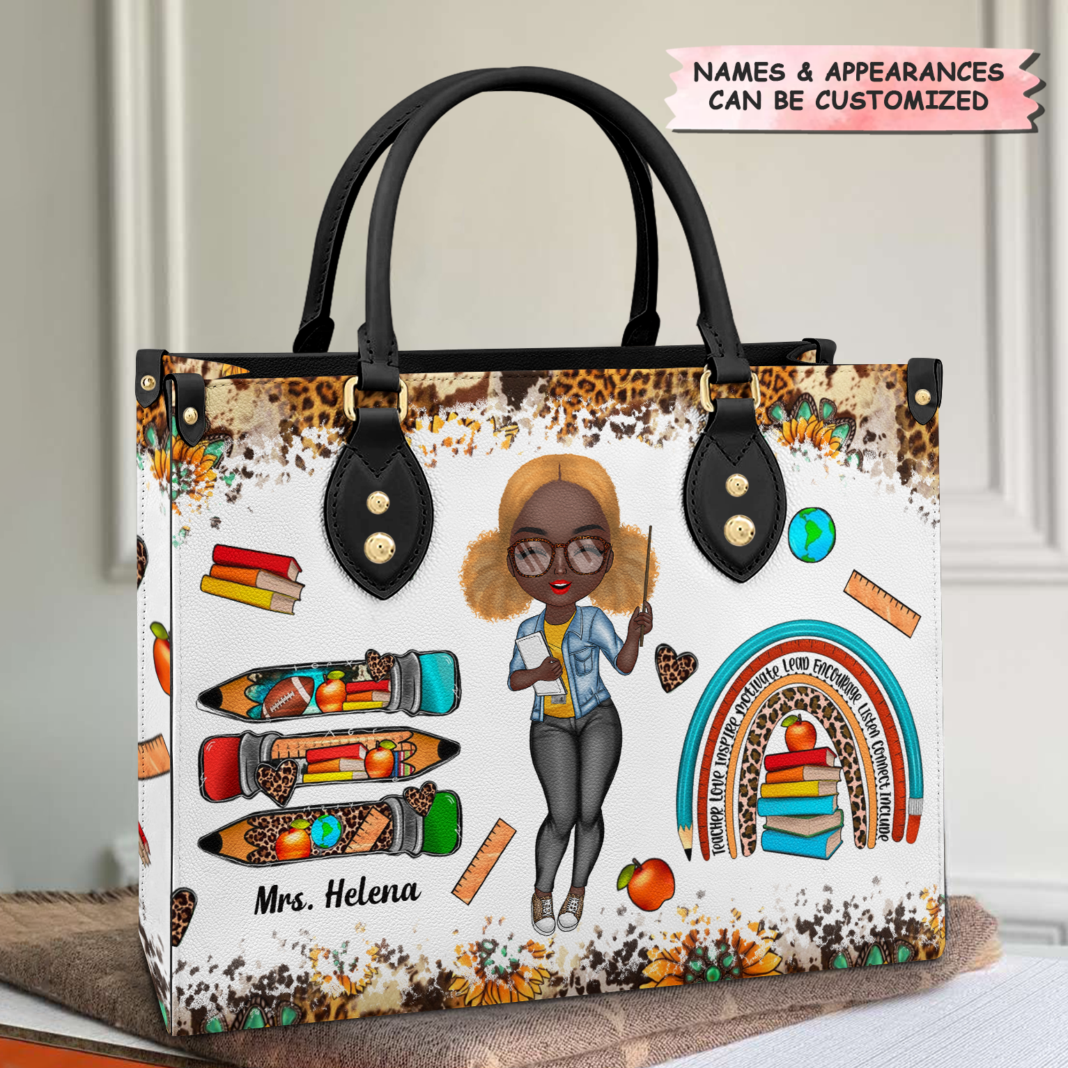 Teacher sales leather bag
