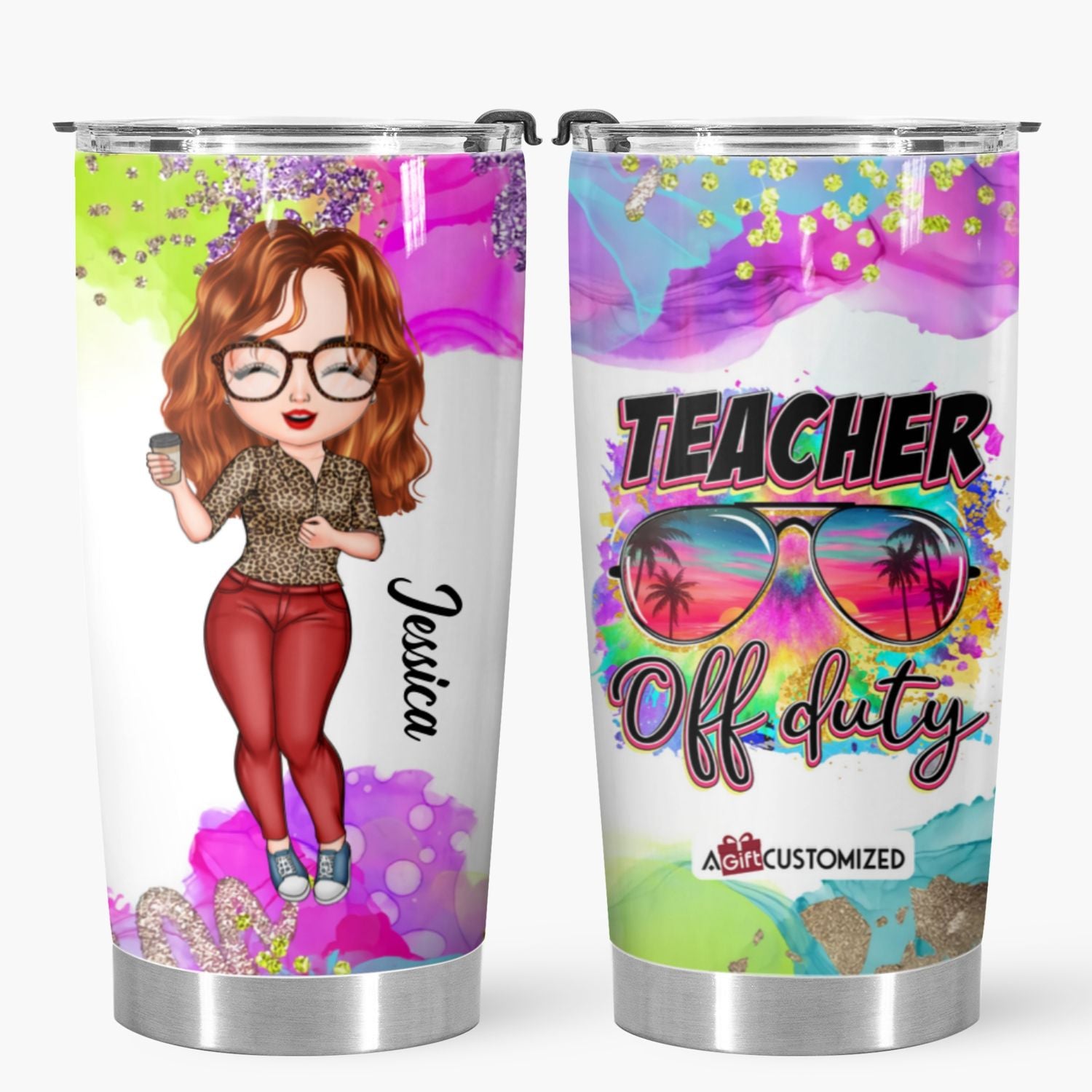 Personalized Tumbler - Gift For Teacher - Off Duty
