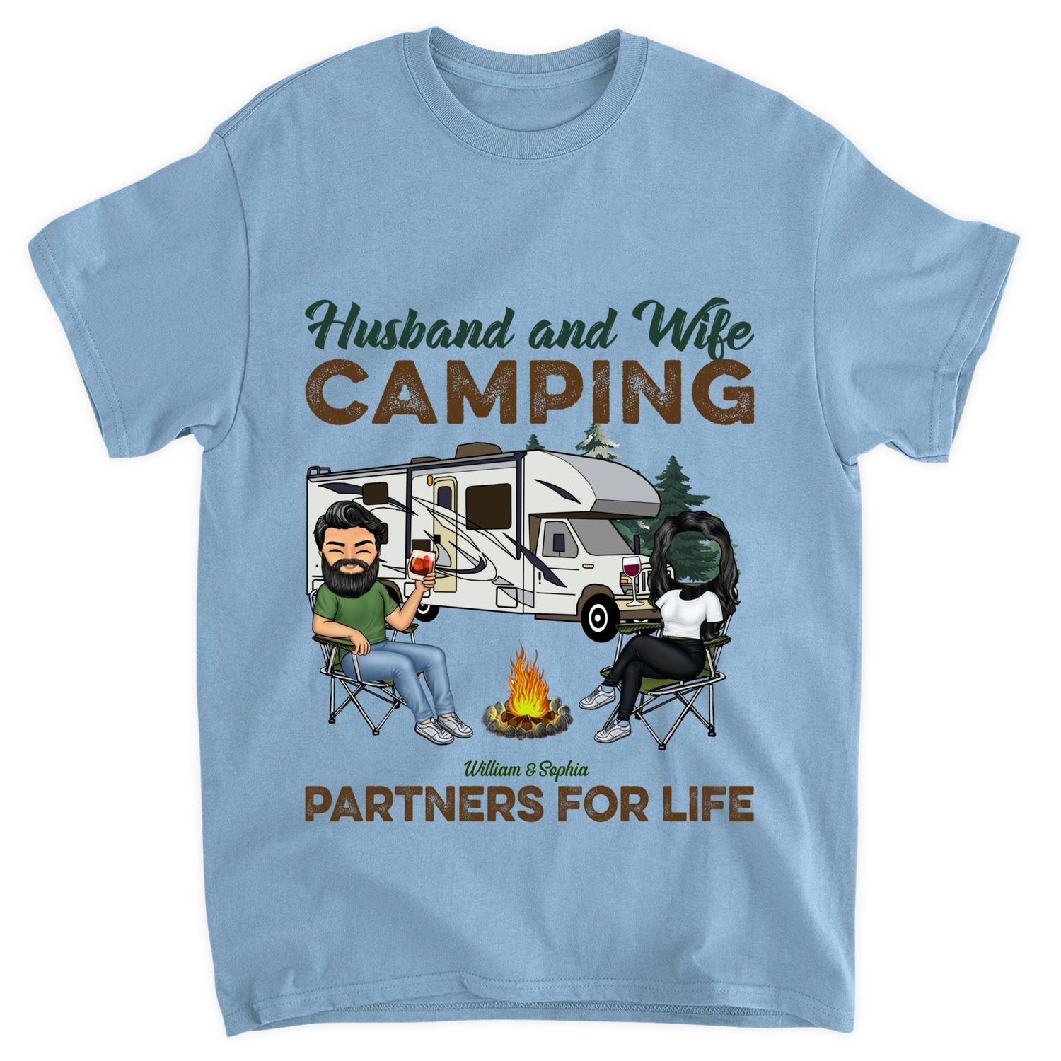 Personalized T-shirt - Gift For Camping Lovers - Husband And Wife Camping