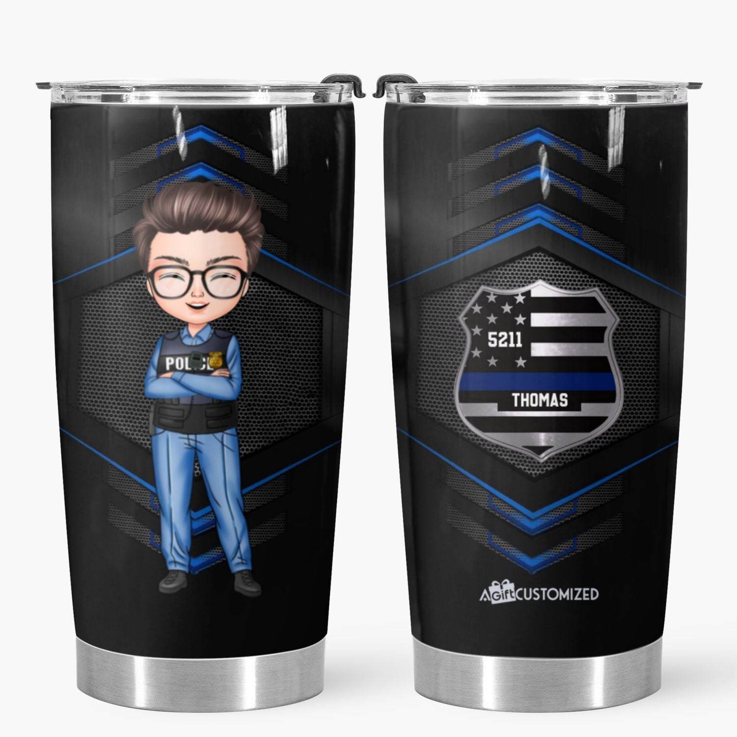 Personalized Tumbler - Gift For Police Officer - Being A Police