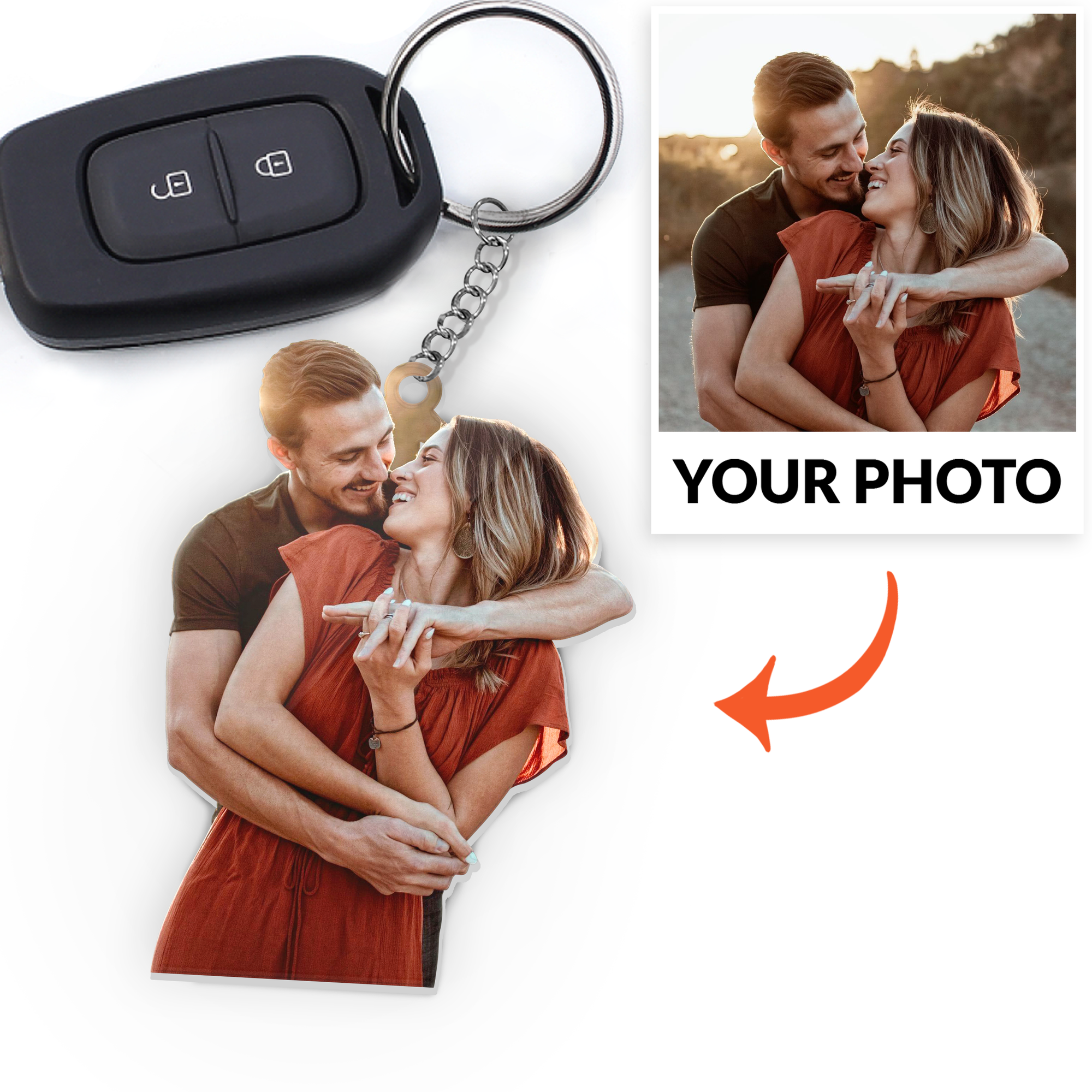 CUSTOMIZED KEYCHAIN - GIFT FOR COUPLES - CUSTOMIZED YOUR PHOTO