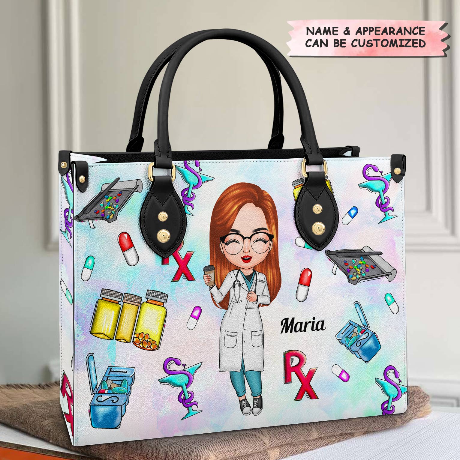 Personalized Leather Bag - Gift For Pharmacy Tech - Being A Pharmacy Tech