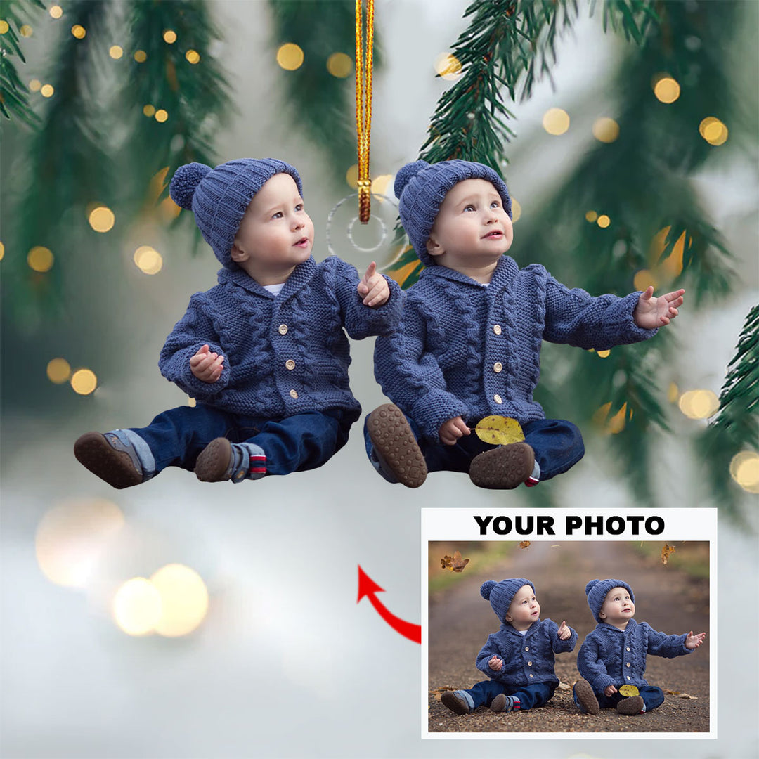 Personalized Photo Mica Ornament - Gift For Family Member -  Customized Your Photo Ornament ARND018