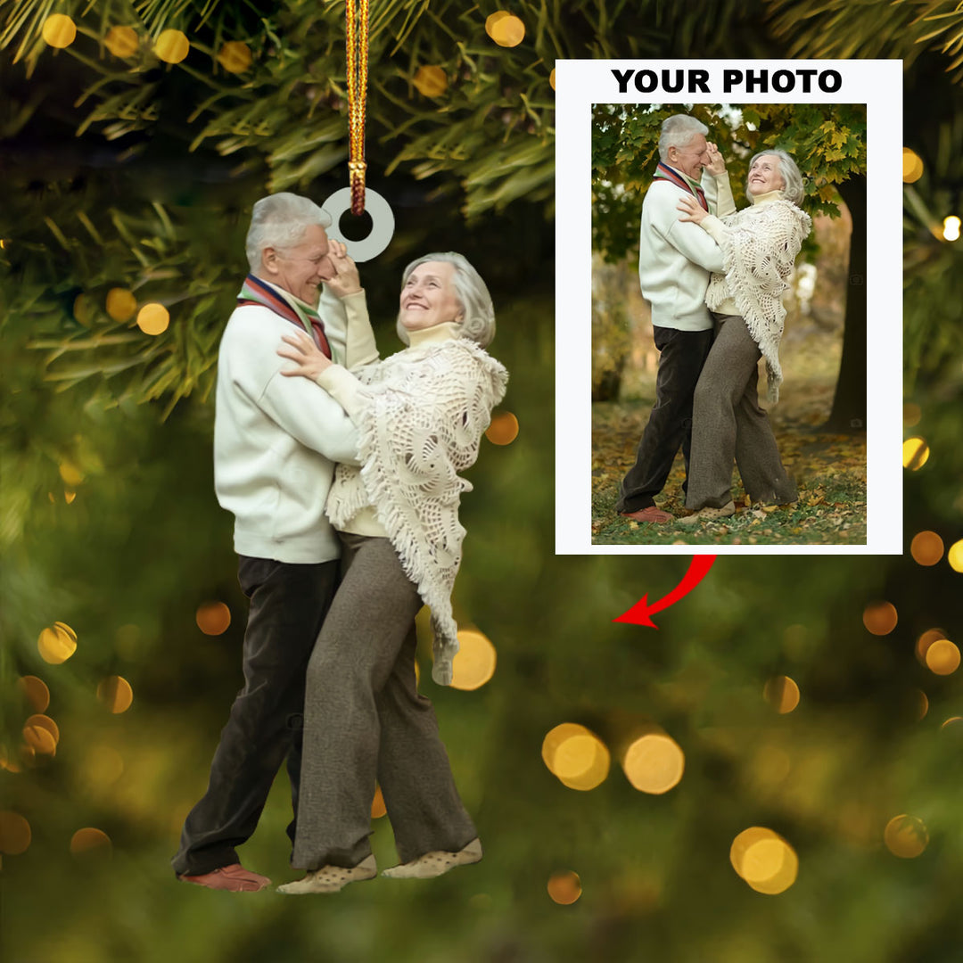 Personalized Photo Mica Ornament - Customize Couple Photo ARND018