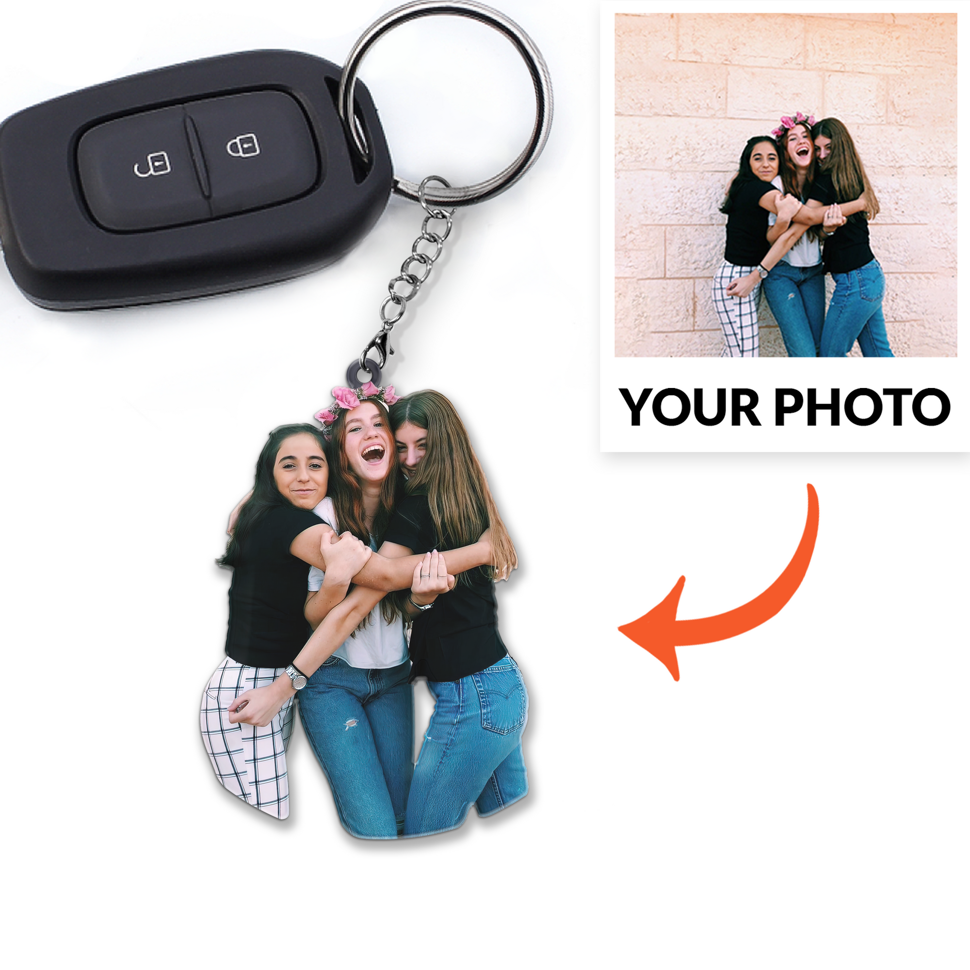 Customized Keychain - Gift For Friends - Customized Your Photo