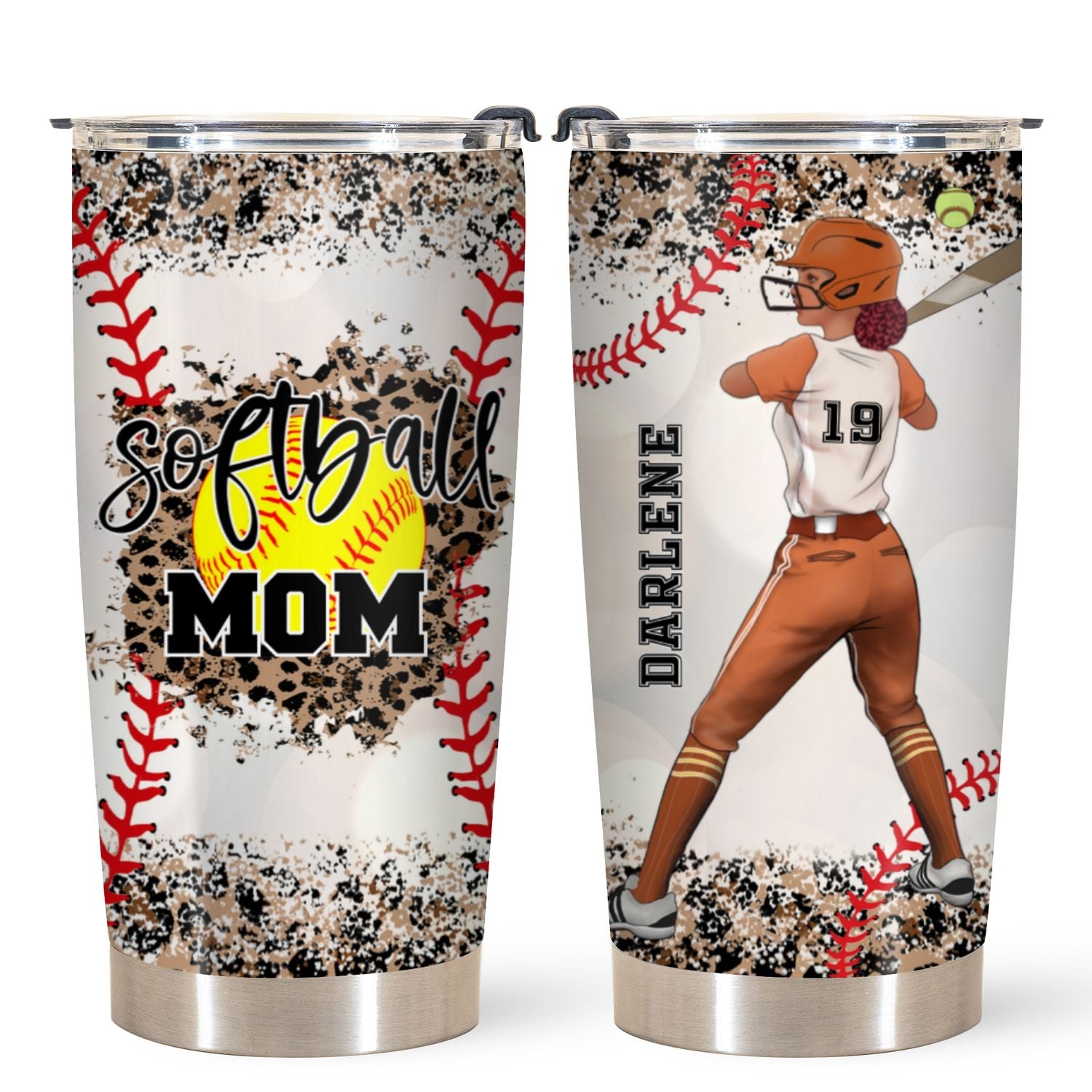 Personalized Tumbler - Gift For Mom - Softball Mom