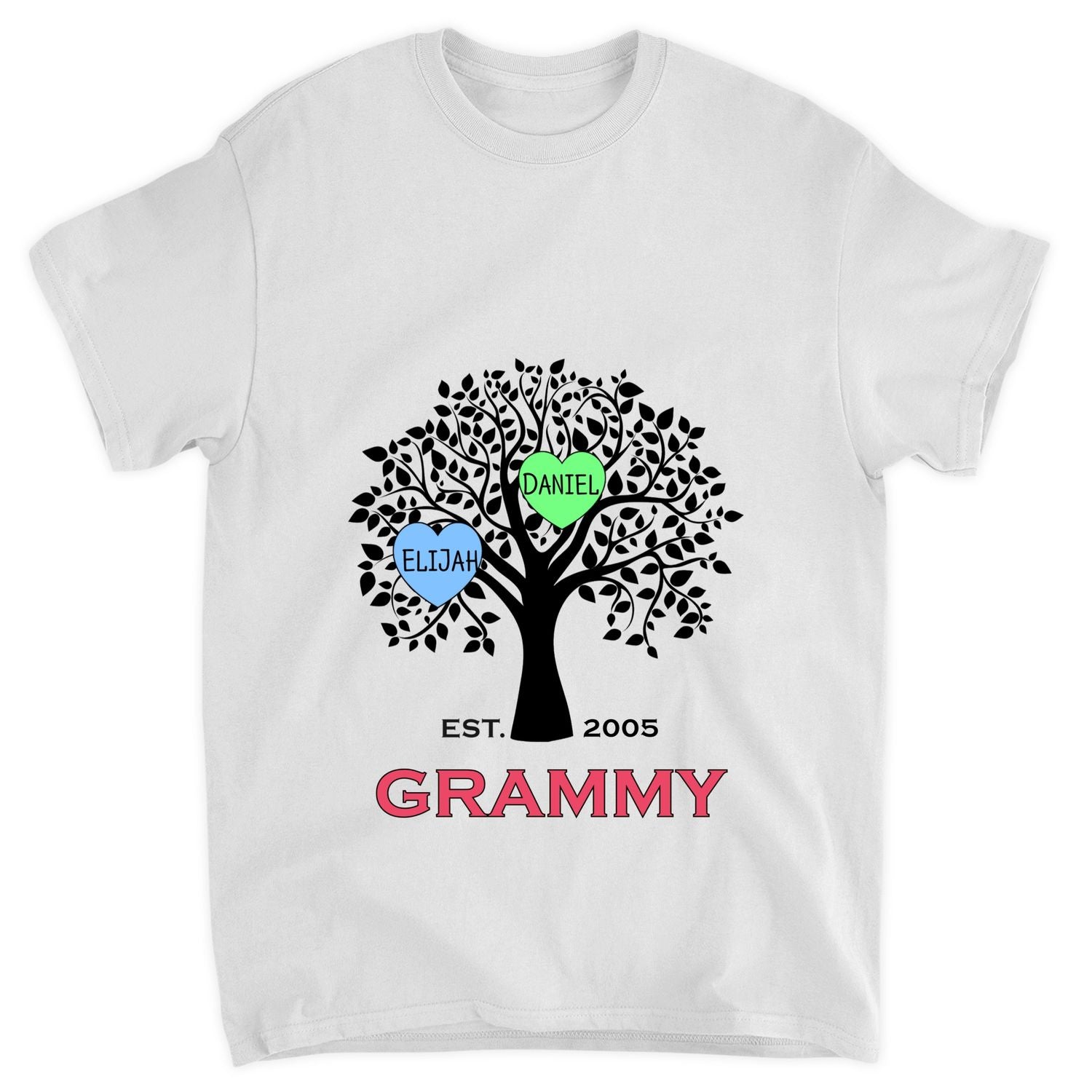 Personalized T-shirt - Gift For Grandma & Mother - Grandma Heart Tree