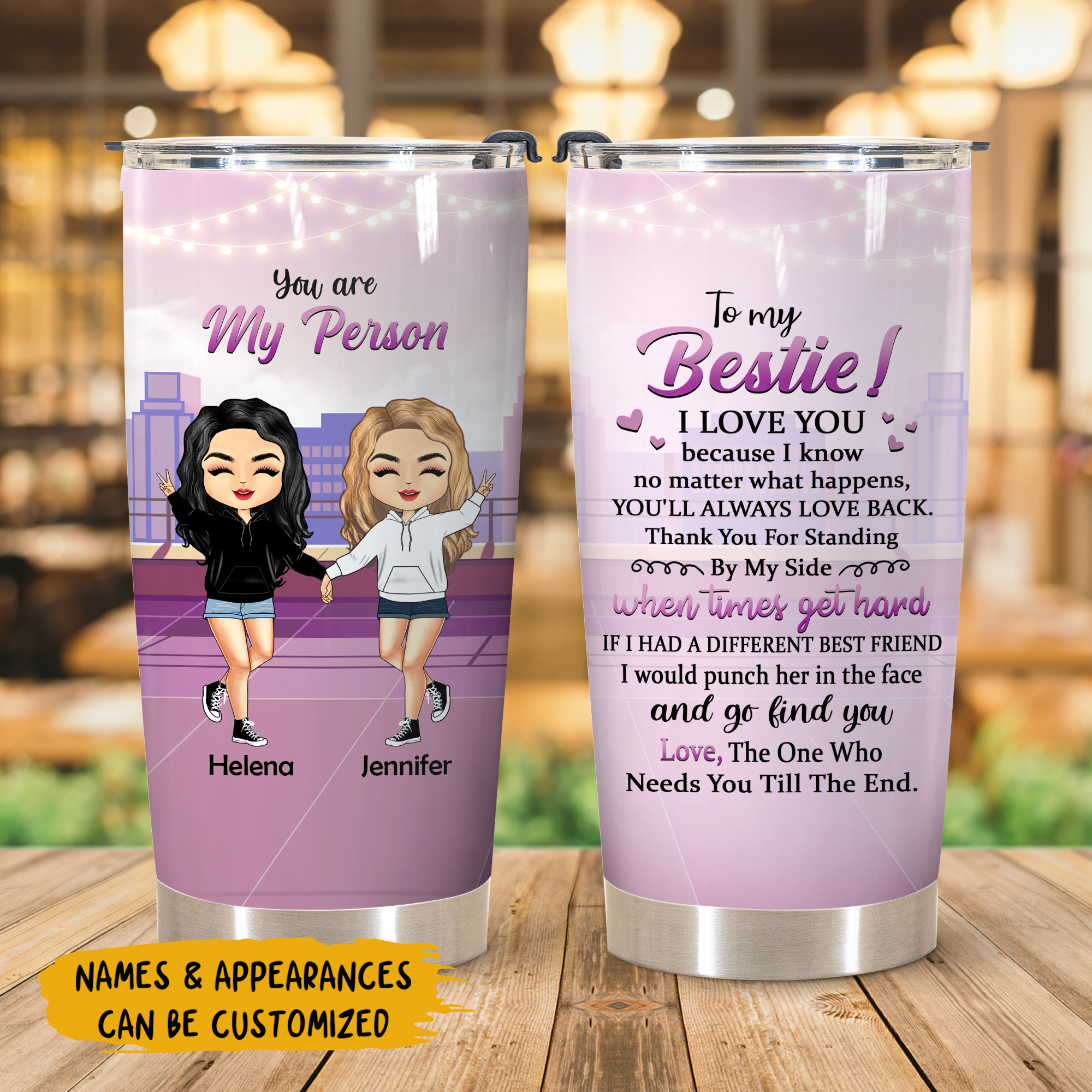 Personalized Tumbler - Gift For Besties - You Are My Person