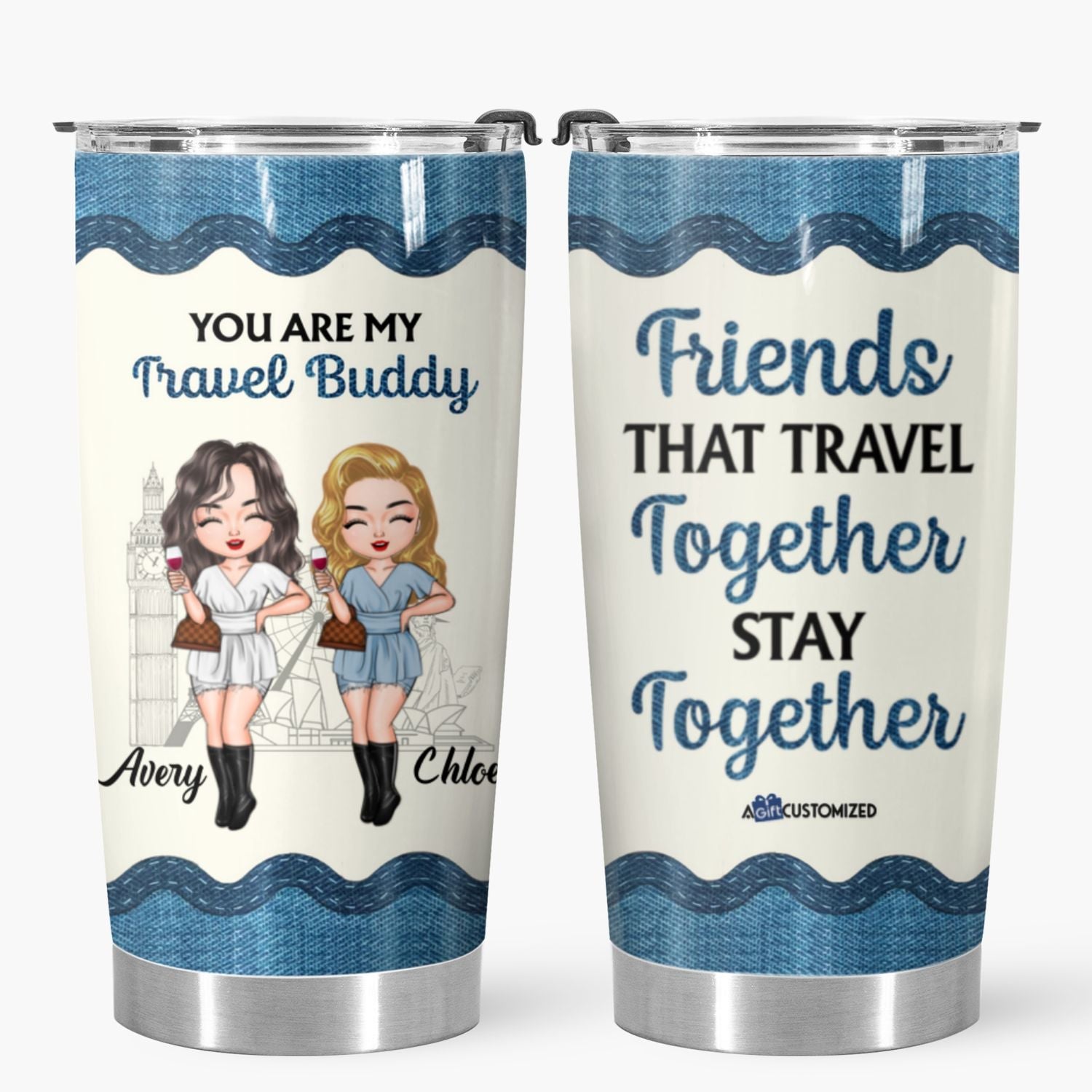 Personalized Tumbler - Gift For Traveling Lover - You Are My Travel Buddy