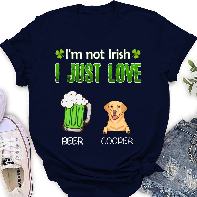 Personalized T-shirt - Gift For Dog Lover-I Just Love Beer And Dog