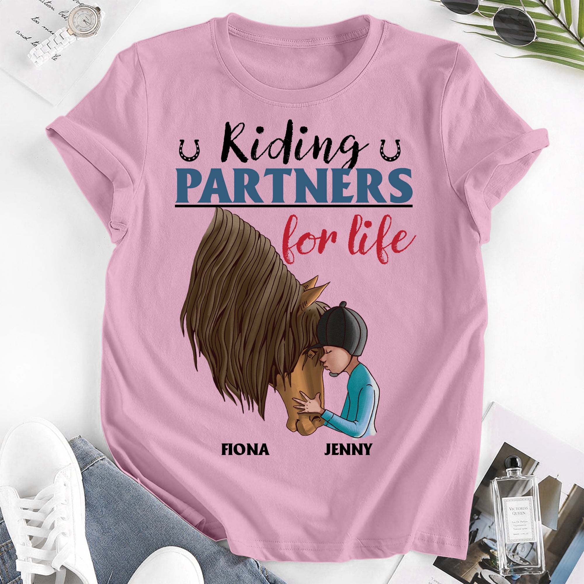 Personalized T-shirt - Gift For Horse Lover - Riding Partners For Life